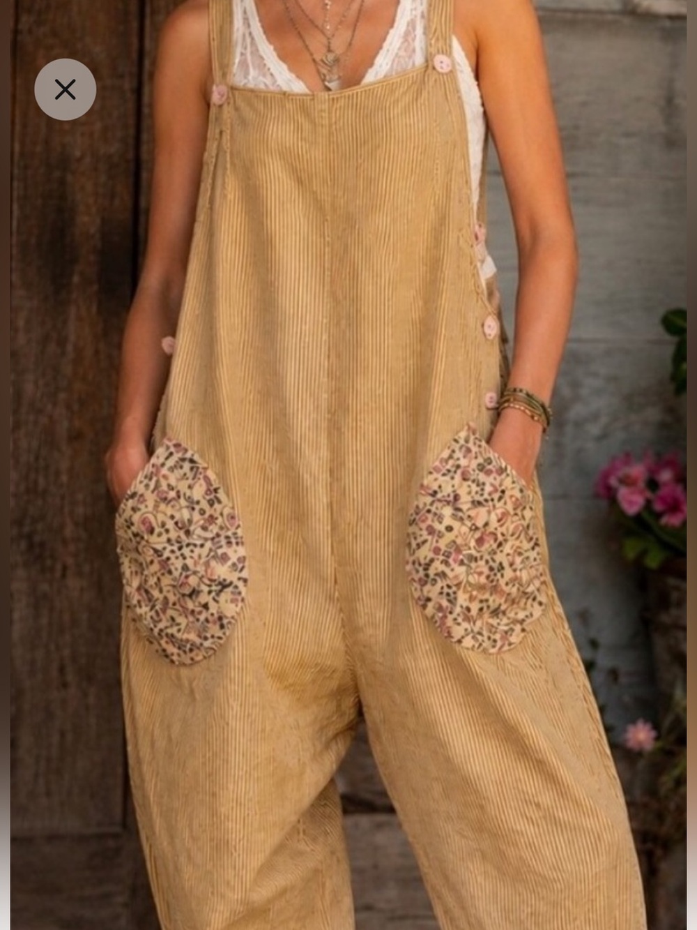 🔥BRAND NEW Jaded Gypsy Sun Chaser Overalls Ruffle Hem Striped W/ Patchwork